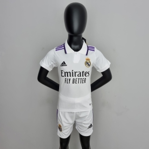 22/23 kids kit Real Madrid home size：16-28 Soccer Jersey