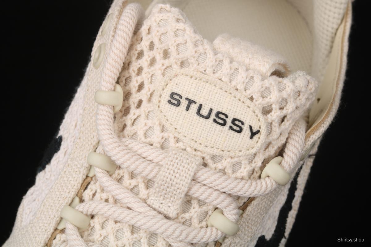 Stussy x NIKE Air Zoom Spiridon Caged 2 Spieli prison East cage 2 generation milky white linen black cloth CQ5486-200