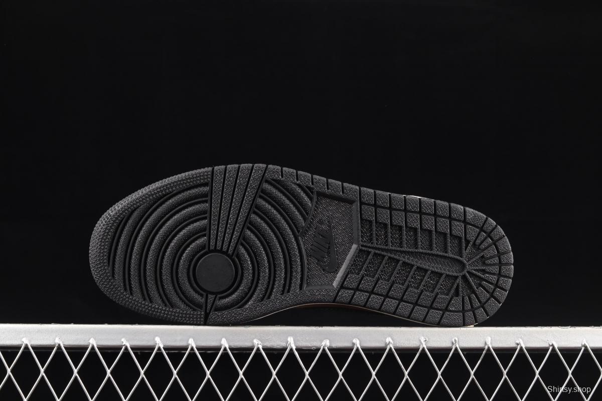 Air Jordan 1 Mid Chocolate Brown medium side Culture Basketball shoes DC7294-200