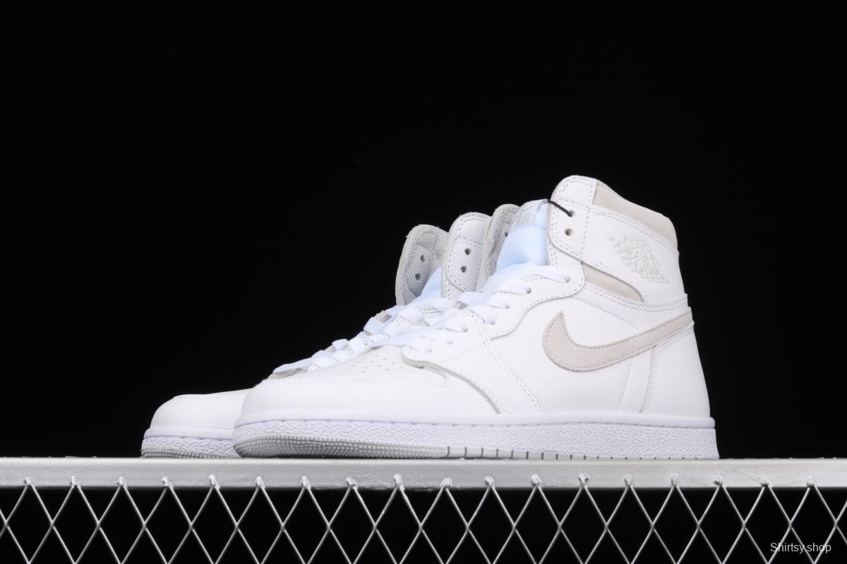 Air Jordan 1 Hi 85 repeated engraving of white gray BQ4422-100