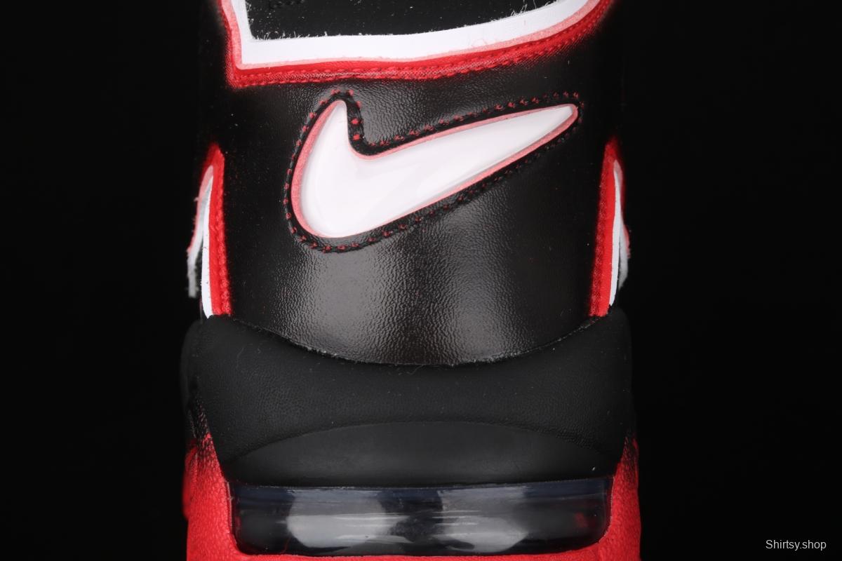 NIKE Air More Uptempo 96 QS Laser Crimson Pippen initial series classic high street leisure sports culture basketball shoes black lava gradual red and white CJ6129-001