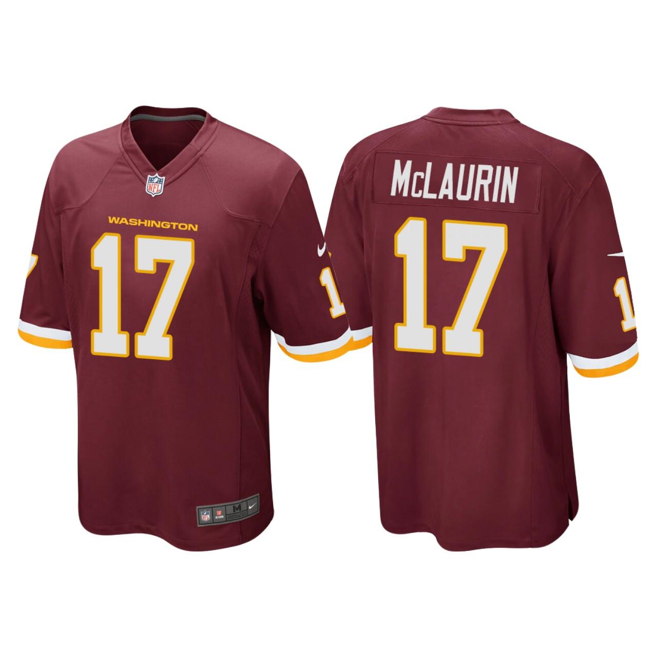 Men's #17 Terry McLaurin Burgundy Player Limited Team Jersey