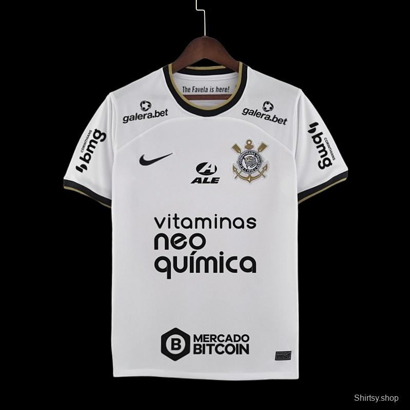 22/23 All Sponsors Corinthians Home  Soccer Jersey