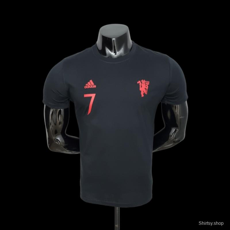 22/23 Manchester United Black T-shirts #0058