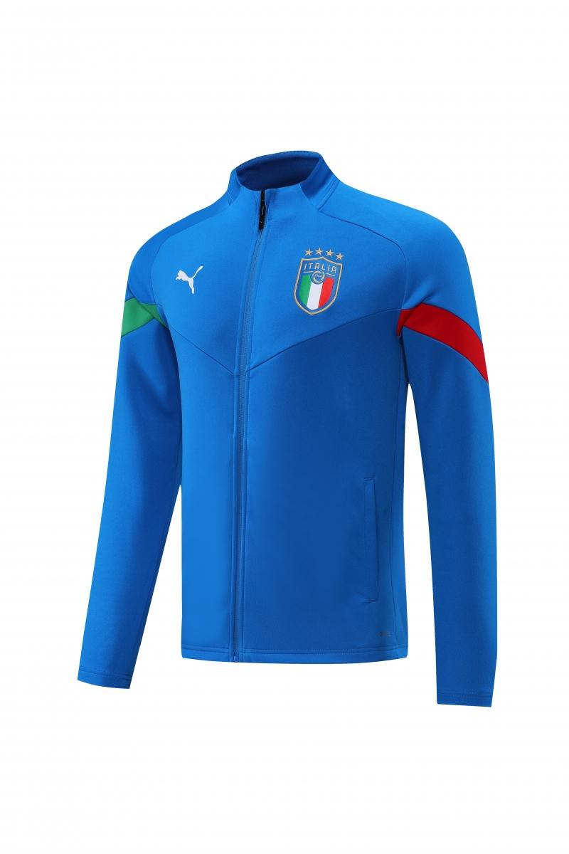 2022 Italy Blue Full Zipper Jacket+Long Pants