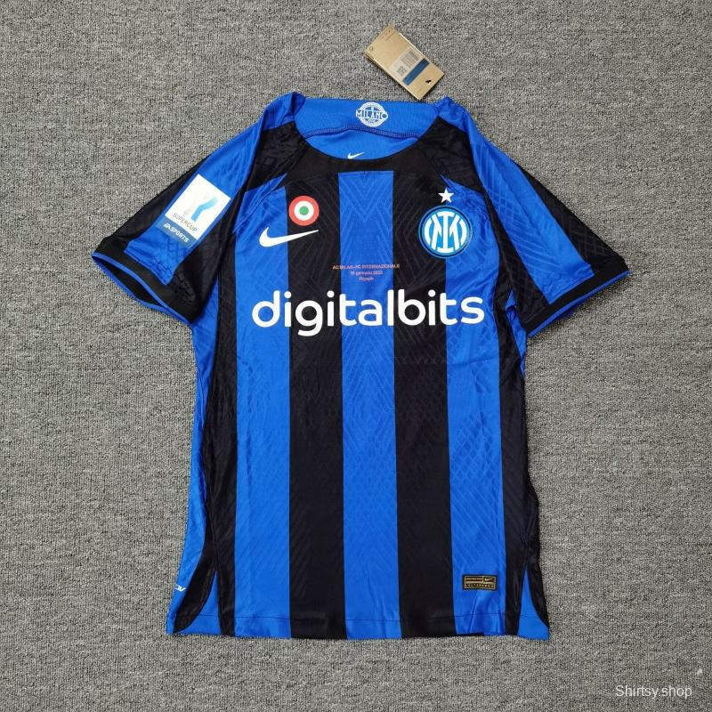 Player Version 22 23 Inter Milan Home Super Cup Jersey