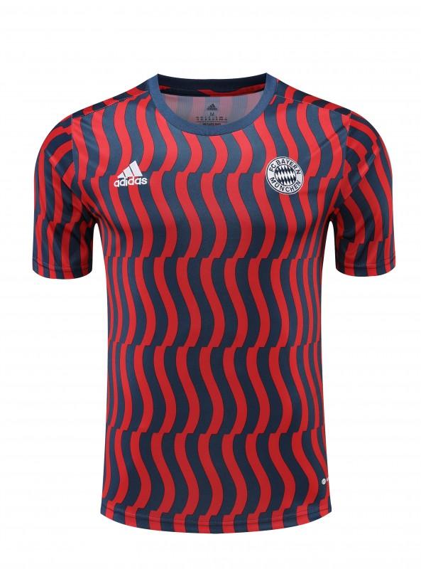 23-24 Bayern Munich Red/Blue Stripe Short Sleeve+Shorts