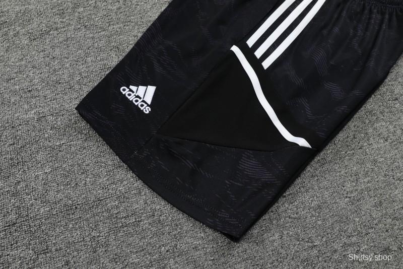 23-24 Juventus Black White Vest Jersey+Shorts