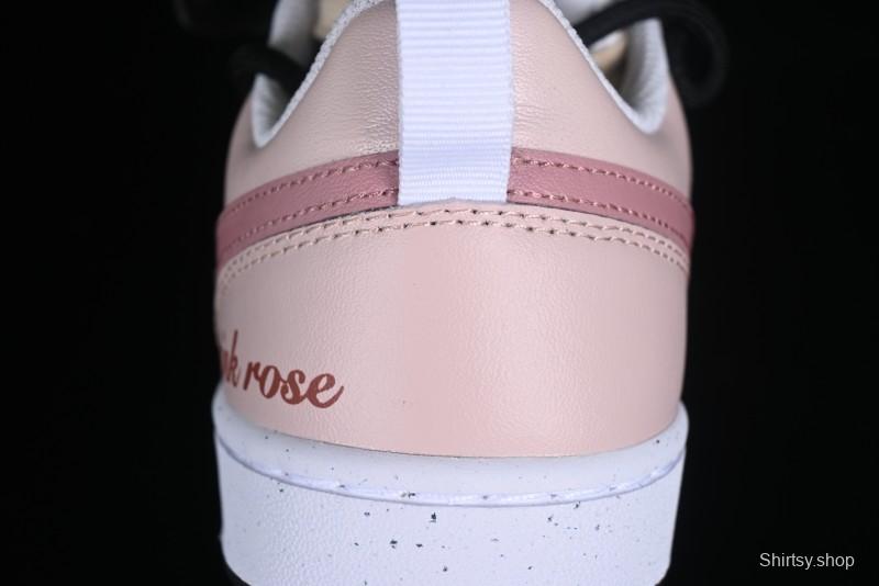 Nike Court Borough Love Rose Pink Non-Slip Wear-Resistant Low-Cut Sneakers