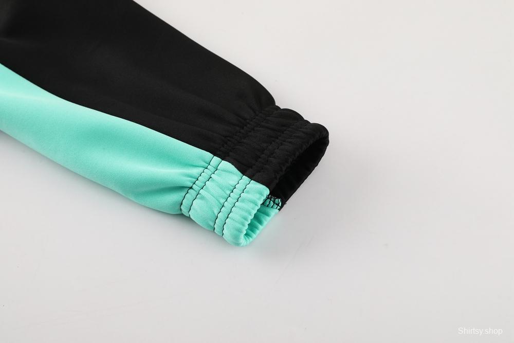 24/25 Manchester City Black/Green Full Zipper Jacket +Long Pants