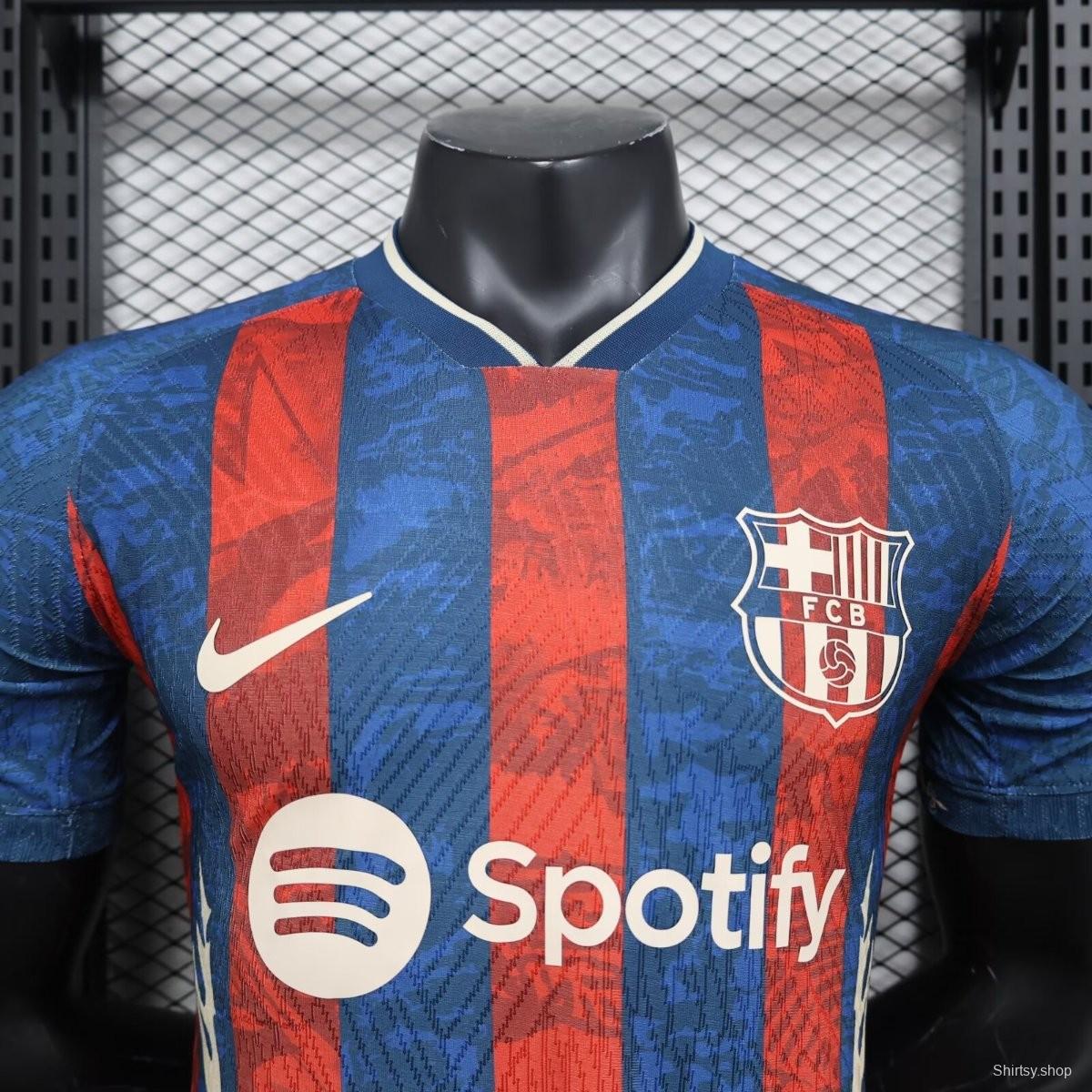 Player Version 24/25 Barcelona Red/Blue Special Jersey